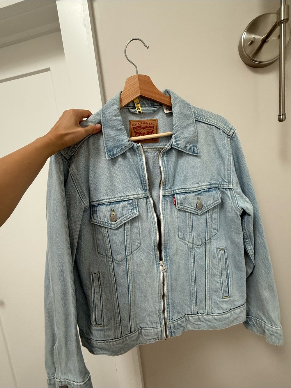 Levi's Light Blue Zip-Front Denim Jacket - Women's